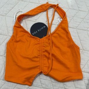 White fox boutique halter top